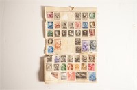 STAMPS ~ VINTAGE PAGE WITH ITALY AND IRELAND