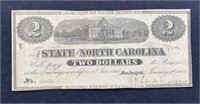1866 $2 North Carolina Bill