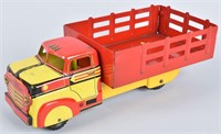 MARX RED/YELLOW STAKE BED TRUCK