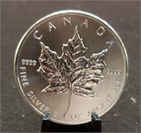 2013 1 Troy Oz. Silver Canada Maple Leaf