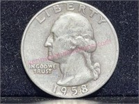 1958-D Washington Silver Quarter (90% silver)