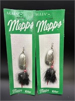 (2) Mepps aglia silver #5 Fishing Lures