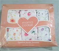 3pk Newborn Swaddles - 47x47