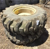 Set of (2) 16.9/14-24 Tractor Tires and Rims.