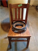 Wooden chair and swivel caster