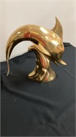Large Brass Dolphin(17" tall/ 17” wide )