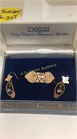1880’s Victorian Low KT or G.F. Ring + Earring Set
