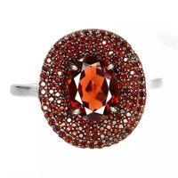 Natural Unheated  Mozambique Garnet Ring