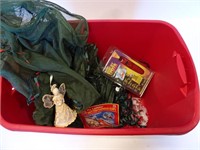 Lot of Misc. Christmas Items in Tote - Lighting