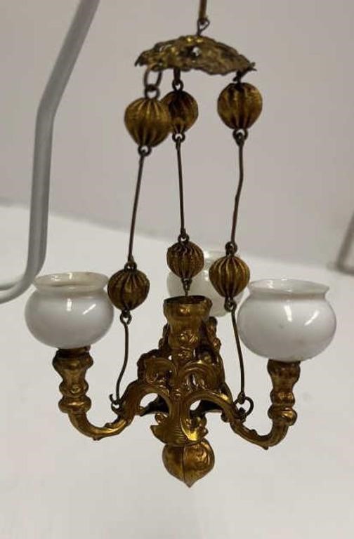 Dollhouse Miniature Ormolu Chain Chandelier