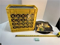 Vtg Record Crate w/ Misc Genre Condition Records