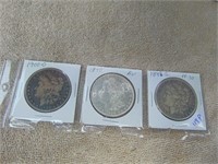 3 Morgan Dollars