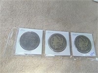 3 Morgan Dollars