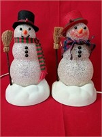 Avon Chilly Sam and Samantha Light Up Snowmen