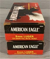 (99) Rounds of American Eagle 9mm Luger Ammo