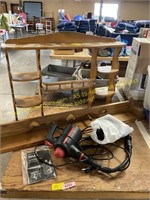 Han portable steam cleaner,wooden rack,shelf