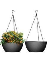 WSMKSZ 10inch 2Pack Large Hanging Planters for