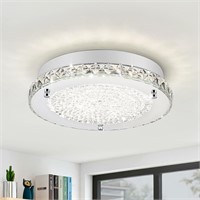 $70  Flush Mount LED 11Inch Crystal Ceiling Light