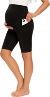 MAZUSPORTS Women's Maternity Yoga Shorts Over The