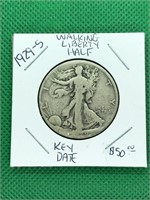 1929-S Rare Walking Liberty Silver Half Dollar Kee