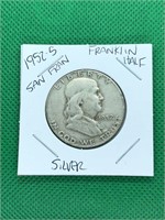 1952-S Franklin Silver Half Dollar San Francisco