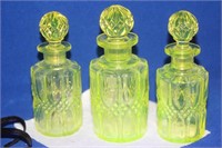 Lot of 3 Vaseline Perfume Bottles