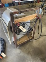 Large Squirrel Cage Fan w/Rolling Cart