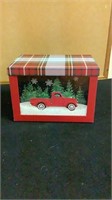 Christmas Shaker Gift Box with Truck Scene