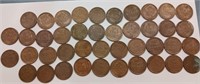 1940s Wheat Pennies, Mint Marks D and S qty 42