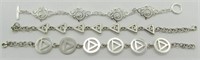 (3) Sterling Silver 925 Marked Bracelets