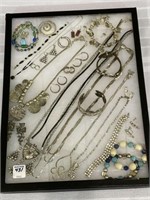 Collection of Ladies Silver Costume Jewelry