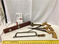 Wooden Plane, Key Hole Saw & More