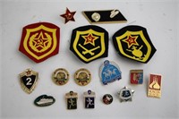 LOT OF RUSSIAN PATCHES AND PINS