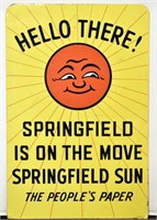 VINTAGE SPRINGFIELD SUN ADVERTISING SIGN