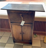 Vintage Oak Drop Leaf Cabinet