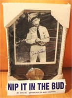 Don Knotts Signed Photo Clock w/ Bumper Sticker