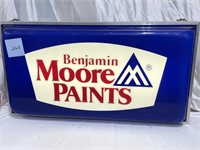 Lighted Benjamin moore sign