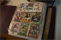 Maroon Binder Full of Sports Cards