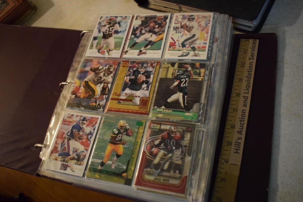 Maroon Binder Full of Sports Cards