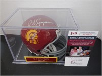 O.J. SIMPSON SIGNED AUTO USC MINI HELMET JSA COA