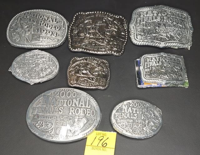 (4) Adult & Youth Sets of NFR Hesston Belt Buckles