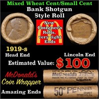 Lincoln Wheat Cent 1c Mixed Roll Orig Brandt McDon