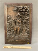 Wood Carved Wall Plaque