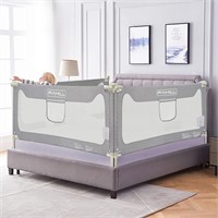FAMILL Toddler Bed Rails  Grey  82.7  1 Side