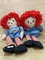 24 inch Raggedy Ann and Andy dolls
