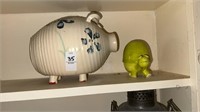 Ceramic pig and turtle