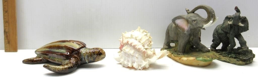 Sea Shells, Elephants, Sea Turtle - Broke Tusk