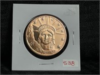 STATUE OF LIBERTY COPPER ROUND