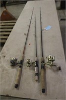 (3) Spinning Rod and Reel Combos