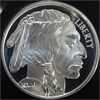 1 Troy Oz .999 Silver Buffalo/Indian Head Round